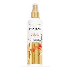 THERMAL HEAT PROTECTANT Don't let the heat get to your hair. PANTENE Pro-V HEAT PRIMER is a nutrient-infused, lightweight, pre-styling spray that helps seal and protect hair from thermal heat styling up to 450 degrees. This heat protection spray, crafted with micro-polymers, help shield strands from damage and enhance healthy shine. And unlike heat protectant products of the past, you'll get a soft finish without any stickiness. Re-styling Day 2 or 3 hair? Spray lightly onto dry hair for renewed Hear Protectant For Hair, Heat Protection For Hair, Best Heat Protectant Spray, Hair Heat Protectant, Heat Protection Spray, Xo Kitty, Heat Protectant Spray, Heat Protectant Hair, Heat Protector