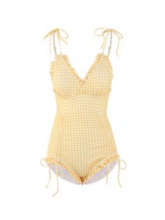 Noemi Gingham One Piece Swimsuits-ntbhshop Spring Gingham One-piece Swimwear, Summer Gingham One-piece Swimwear, One-piece Gingham Swimwear For Summer, Fitted Gingham Sleeveless Swimwear, Fitted Sleeveless Gingham Swimwear, Sleeveless Gingham Swimwear For Spring, Swimwear Sewing, Swimwear Sewing Patterns, Swimsuits Outfits