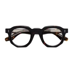 Featuring a prominent geometric design, these eyeglasses frames give you a unique geek nerd aesthetic. The frame is made of high-quality acetate, its thickness contributes to create a strong and stylish shape, while its exquisite craftsmanship and unorthodox shape reveal the unique personality and intellectual charm of the wearer. Geometric Eyeglasses, Nerd Aesthetic, Geometric Glasses, My Color Palette, Nerd Glasses, Eyeglass Lenses, Progressive Lenses, Blue Light Glasses, Tinted Sunglasses