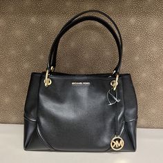 Price Is Firm New With Tag! 13.75”W * 5.5”D * 9.5”H 8.75” Strap Drop Michael Kors Black Satchel With Removable Pouch, Michael Kors Black Bag With Top Carry Handle, Everyday Michael Kors Shoulder Bag With Top Handle, Michael Kors Everyday Shoulder Bag With Top Carry Handle, Classic Michael Kors Shoulder Bag For Daily Use, Michael Kors Classic Shoulder Bag For Daily Use, Michael Kors Black Satchel For Daily Use, Michael Kors Black Satchel For Travel, Black Michael Kors Bag With Top Carry Handle