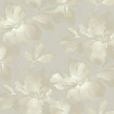 Midnight Blooms Wallpaper Candice Olson Wallpaper, Grey Floral Wallpaper, Affiches D'art Déco, Candice Olson, 캐릭터 드로잉, York Wallcoverings, A Wallpaper, Flower Background Wallpaper, Watercolor Wallpaper