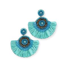 Discover the perfect addition to your New England Summer wardrobe with these amazing Raffia Fan Beaded Fan Earrings! These unique earrings features bright colors that are perfect for summer. Lightweight and durable, these will be your new favorite statement earrings! Product Details: Drop Length: 2 3/4" Blue Tassel Earrings For Summer Beach, Cheap Blue Tassel Earrings For Beach, Blue Drop Tassel Earrings For Summer, Bohemian Blue Tassel Earrings For Summer, Blue Tassel Beach Earrings, Pearl Necklace Classic, New England Summer, Chunky Pearl Necklace, England Summer