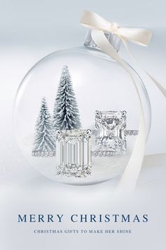 a christmas ornament with two diamonds on it