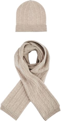 A complete unisex set featuring a classic cable knit hat and scarf, ideal for adding the final touch to any winter outfit for children. It is also made from 100% cashmere for maximum warmth and comfort. Made from 100% cashmere Classic cable knit hat and scarf Available in a range of sizes Knit Hat And Scarf, Beige Scarf, Hat And Scarf Set, Scarf And Hat, Cable Knit Hat, Hat And Scarf Sets, Hat And Scarf, Newborn Essentials, Final Touch