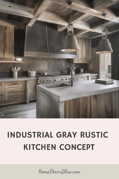 gray rustic kitchen