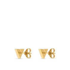 LOUIS VUITTON® - Essential V Stud Earrings - Gold Louis Vuitton Official Website, Stud Earrings Gold, Louis Vuitton Official, Color Dorado, Earrings Collection, Fashion Books, Arm Candy, Gold Earrings Studs, Shopping Trip