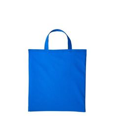 a blue shopping bag on a white background