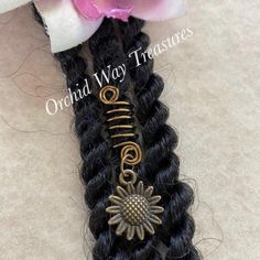 Add some jewelry to your locs, braids, or dreads with this bronze coil adorned with a bronze sunflower charm.   Size: Opening/size as shown is 8mm. Made with 20g tarnish resistant antique bronze wire.  Please see all photos for a size comparison to a US dime.  💥💥If you need a different size opening (other than 8mm as shown), please add a note to seller at checkout with the size needed.  All items are lead and nickel free. Dread Braids, Sunflower Charm, Hair Coils, Loc Jewelry, Size Comparison, Locs, Hair Jewelry, Antique Bronze, Labour Day