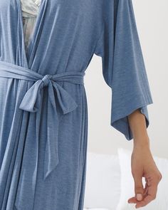 Wrap up your lounging in cool style. our Soma Intimates exclusive Cool Nights® kimono-sleeve robe has a relaxed shape with a tie-belt that's made for comfort and ease. It's designed with our soft Cool Nights® fabric that stays cool to the touch. It's soft, cool and completely comfortable every time you slip it on. Details Cool Nights® fabric is made with lightweight rayon fibers that stay cool to the touch and keep the fabric from sticking to your body. Removable belt. 3/4-length kimono-style sl Closet Store, Soma Intimates, The Vanishing, Swim Skirt, Kimono Style, One Piece Suit, Kimono Sleeve, Sleepwear Pajamas, Kimono Fashion