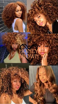 Dyed Brown 4c Hair, Hair Color For Afro Hair, Hair Color Ideas For Afro Hair, Black Curly Dyed Hair, Honey Blonde Tips On Natural Hair, Honey Brown Hair Curly Natural, Color Dye Hair Ideas, Honey Brown Dyed Hair Black Women, Honey Brown Afro Hair