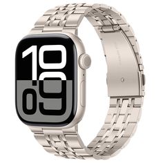 PRICES MAY VARY. 【Metal Links Bracelet Compatible for Apple Watch Bands 42mm/44mm/45mm/46mm(Series10)/49mm】Tasikar stainless steel replacement watch band is compatible with Apple Watch Series10 46mm/ 9 /8 /7 45mm, SE 2 SE Series 6/ 5/ 4 44mm, and Series 3/ 2/ 1 42mm. 【Premium Material & Unique Design】Made of seven high quality solid stainless steel beads, superior frosted + polishing process, so that the stainless steel wristband surface at the same time show two different metal texture, hence i Apple Watch Se, Stainless Bracelet, Apple Watch 42mm, Bracelet Apple Watch, 38mm Apple Watch Band, Metal Texture, Apple Watch Strap, Wearable Technology, Stainless Steel Band