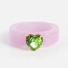 Green and Purple Resin Ring | Local Eclectic – local eclectic Trendy Green Rings For Party, Playful Pink Rings As A Gift, Playful Pink Rings For Gifts, Trendy Resin Rings For Party, Trendy Pink Enamel Ring As Gift, Trendy Pink Enamel Ring For Gift, Playful Pink Rings Perfect For Gifts, Trendy Heart-shaped Party Rings, Trendy Heart-shaped Rings For Party