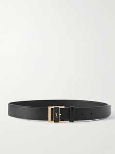 SAINT LAURENT's belt is centered with a sleek gold-tone and enamel buckle featuring the 'YSL' logo, so it instantly elevates your outfit. It's been made in Italy from leather and fits easily through the loops of your favorite pants and jeans. Designer Belt Outfit, Summer Style Guide, Money Belt, Flat Dress Shoes, Ysl Logo, Floral Dresses Short, Gucci Eyewear, Designer Belt, Money Aesthetic