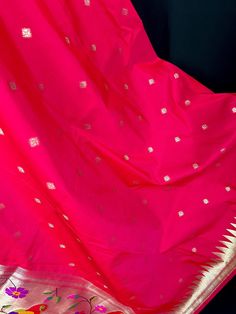 Hot Pink Color Paithani Dupatta in Katan Silk. Item : DupattaBase Fabric : Katan Silk Color : Hot Pink Disclaimer -:- Color variation is possible due to various reasons like phone or desktop setting, resolution etc. Please don't hold us responsible. Our aim is to put the exact color of the Saree.- If the Saree is Pure Silk, we will put it very clearly in our listing that it is Pure Silk. If we do not mention its Pure Silk please do not assume it is Pure Silk. When in doubt please feel free to ch Traditional Paithani Silk Dupatta For Celebration, Paithani Silk Lehenga For Festivals And Celebrations, Paithani Silk Lehenga For Celebrations And Festivals, Festival Paithani Silk Lehenga For Celebrations, Pink Traditional Wear With Motifs For Celebration, Festival Handloom Lehenga For Celebration, Festival Celebration Handloom Lehenga, Paithani Silk Dupatta With Motifs For Celebration, Celebration Paithani Silk Dupatta With Motifs