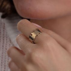 14K Solid Gold Plain Zigzag Ring, Dainty Wave Ring, Wavy Gold Ring, 14K Gold Stackable Ring, Gold Thumb Ring Women , Thick Geometric Ring   Features   * 14K Solid Gold   * Handmade Product.   * Made to Order.   * Gold KT: 14K (18K and Platinum Available upon Request)   * Custom Gold Color: Rose Gold, Yellow Gold, White Gold   * Width of Band: 5.56MM   * Thickness: 0.66MM * 5 years Warranty   * Ready to Ship in 7 Business days * All of our products are stamped and made of solid gold . * All of our products are handmade and will be sent as new, specially produced. * All of our materials are ethically sourced and eco-friendly. * Each order will be very beautiful packaged for gift giving in a jewelry box. * As CerteJewels, we truly know from our past experiences that business grow when they ta Diamond Thumb Rings For Women, Thumb Rings For Women, Gold Thumb Rings, Fine Gold Jewelry, Black Beaded Bracelets, Gold Rings Stackable, Wave Ring, Geometric Ring, Thumb Rings