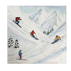 ⛷️ Original Hand-Painted Rocky Mountain Ski Art Painting - One-of-a-Kind ⛷️ Size: 9.8 x 9.8 x 0.1 Inches ⛷️ Materials: Oil Paints, Panel, Texture Paste, Palette Knife Work ⛷️ Shipping: High-Quality Protective Packaging with a Tracking Number ⛷️ Title: "Freedom" ⛷️ Signed on Both Sides by Diana Pigni This textured Rocky Mountain Ski Art Painting is a perfect addition to your oil painting collection or a thoughtful Christmas gift.  Skillfully rendered on a wooden panel, it's ready to be framed and Ski Painting Acrylic, Mountain Painting Acrylic, Oil Painting Christmas, Skiing Art, Snowboard Art, Ski Art, Mountain Painting, Painting Christmas, Commission Painting