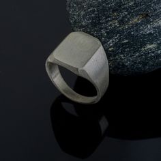 Sipmle ring for men. We presented this ring with the option of silver or white bronze. The ring is completely handmade and will be produced in the same image even if you buy the material of silver or white bronze. -Item Details - Gender : Male / Female - Materials: 925K Sterling Silver/ white bronze - weight: 8-12 gr * Ready to Ship in 1-3 Business Days * The product is sent with a suitable box for gifting. *visit our store for unique unique jewelry and the most advantageous prices Please feel f Modern Handmade Signet Ring For Promise, Modern Handmade Signet Promise Ring, Handmade Modern Open Signet Ring, Modern Handmade Sterling Silver Signet Ring, Unique Silver Rectangular Rings, Minimalist Handmade Silver Signet Ring, Unique Rectangular Silver Rings, Minimalist Handmade White Gold Signet Ring, Sterling Silver Rings Untreated