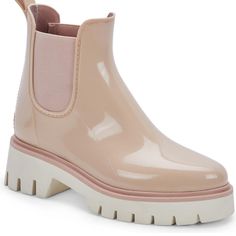 Dolce Vita New Thundr H2o Waterproof Chelsea Rain Boot Beige Patent Stella Color Size 7 Casual Pink Boots For Rainy Weather, Pink Casual Weatherproof Rain Boots, Casual Pink Weatherproof Rain Boots, Pink Casual Rain Boots For Rainy Season, Casual Pink Rain Boots For Rainy Season, Trendy Pink Waterproof Rain Boots, Pink Rain Boots For Outdoor, Pink Boots For Rainy Spring Weather, Pink Waterproof Rain Boots