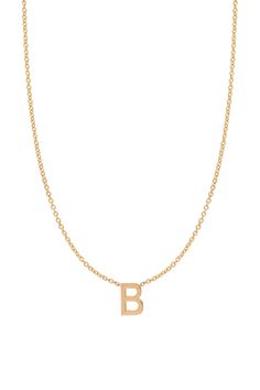 Make a subtle statement without saying a word. Something simple yet refined that you can keep close, our initial necklace is both dainty and refined in equal measure. Gift this to yourself or someone special for the best in intimate gift giving. Also available in 14K White. No refunds or exchanges. Once an order is placed, it cannot be canceled. Will require 3-4 weeks to be produced Classic 14k Gold Initial Necklace For Formal Occasions, Classic Formal 14k Gold Initial Necklace, Dainty Formal Initial Necklace, Classic Initial Necklace With Delicate Chain, Classic Yellow Gold Initial Necklace With Cable Chain, Classic 14k Gold Initial Necklace With Cable Chain, Wild Card, Someone Special, Gold Letters