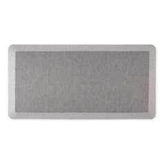 a gray and white place mat on a white background