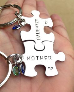 Mother Daughter Keychain,Mother Daughter Gifts, Mothers Day Gifts, Puzzle Keychains, Personalized Keychains, Natashaaloha - Natashaaloha, jewelry, bracelets, necklace, keychains, fishing lures, gifts for men, charms, personalized, Mother Daughter Gift Ideas, Mother And Daughter Jewelry, Mother And Daughter Outfits, Keychain Valentine, Valentine Surprise, Puzzle Keychain, Daughter Gift Ideas, Free Printable Valentines, Cupid Valentine