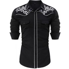 Men's western cowboy shirts made of cotton polyester fabric, soft,lightweight and breathable. Mens cowboy cut western work shirts provide durability, functionality and comfort. bringing you a comfortable wearing experience. Southern Fits, Western Work, Disco Shirt, Cowboy Shirt, Lace Sleeve Top, Cotton Polyester Fabric, Mens Cowboy, Denim Hat, Pleated Shirt