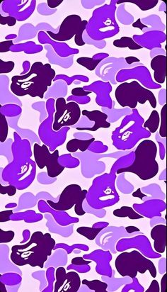 the purple camouflage pattern is very colorful and has many different shapes to it's surface