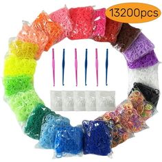 various colors of lollipops in plastic bags on white background with text overlay