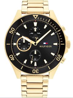 Exclusive Deals!   HIGH QUALITY FAST SHIPPING LOW PRICES Tommy Hilfiger Multifunction Gold Stainless Steel Men’s Watch – 1791919   Tommy Hilfiger Multifunction Gold Stainless Steel Men’s Watch – 1791919   General:   Brand Tommy Hilfiger Model 1791919   Details:   Movement Quartz Dial Color Black Display Analog Band Color Gold Band Material Stainless Steel Case Diameter 46 mm Case Material Stainless Steel Case Color Gold Water Resistance 50 meters Gender Men’s       WE ONLY SELL GENUINE PRODUCTS, Classic Business Chronograph Watch With 10atm Water Resistance, Classic Chronograph Watch With 10atm Water Resistance, Classic Watches With Metal Dial, Classic Outdoor Watches With Metal Dial, Classic Outdoor Watch With Metal Dial, Modern Gold Watch With 10atm Water Resistance, Gold Outdoor Watches With Analog Display, Gold Analog Display Watches For Outdoor, Gold Outdoor Watch With Analog Display