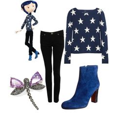 Coraline Characters, Coraline Jones, Movie Inspired Outfits, Character Inspired Outfits, Outfit Halloween, Disney Bound Outfits, Outfit Inspired, Halloween Costume Outfits