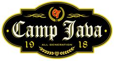 the logo for camp taba, an all - generation beer company that is located in california