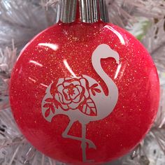 Holiday Christmas Tree Ornament Pink Floral Flamingo Flamingo Ornament, Holiday Christmas Tree, Ball Ornaments, Christmas Tree Ornament, Tree Ornament, Holiday Christmas, Holiday Ornaments, Tree Ornaments, Holiday Fun