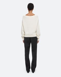 Helmut Lang Ruched Dolman Sleeve Sweater | HELMUTLANG.COM Cotton Batwing Sleeve Sweater For Fall, Fall Cotton Sweater With Batwing Sleeves, Slouchy Long Sleeve Cotton Sweater, Oversized Cotton Knit Sweater, Cotton Sweater With Drop Shoulder, Cotton Drop Shoulder Sweater, Relaxed Fit Knit Sweater For Daywear, Oversized Knit Sweatshirt For Fall, Cotton Cropped Sweater With Relaxed Fit