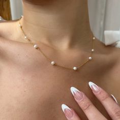 Kaia Pearl Necklace – TBJ Pearl Details, Body Shots, Gold Gift, Hand Chain, Waist Chain, Solid Gold Jewelry, Scottsdale Az, The Pearl, Gold Filled Jewelry