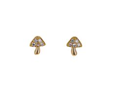 With its playful design and hint of sparkle, these teeny tiny Brent Neale earring was inspired by fairy tales and the creative, imaginative world of her children. The 18K yellow gold mushroom is set with tiny sparkling diamonds. Worn in a first or second piercing, these add a fun addition to your collection. 18K yellow gold studs : 4.5mm x 5.5mmdiamonds : 1mm diameter each 18K yellow gold post backs Brent Neale, Digby And Iona, Jemma Wynne, Alice Cicolini, Rebecca Overmann, Tiny Mushroom, Jennie Kwon, Second Piercing, Pippa Small