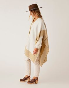 The Poncho that completes, and better yet, matches, every outfit in your closet. Reverse from a light grey to a darker heather grey. This poncho is what it means to be stylish yet effortless. Beige Poncho For Layering, One Size Beige Poncho For Layering, Oversized Beige Shawl Poncho, Beige Poncho For Spring Layering, Oversized Cream Cape For Fall, Cream Cape For Fall, Oversized Beige Poncho For Fall, One Size Cream Cape For Fall, One Size Cream Fall Cape