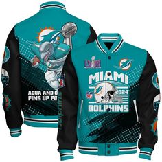 Miami Dolphins National Football League Varsity Jacket STM V3 VARSITY JACKET The varsity jacket is perfect for the ones who are looking for a statement outwear option to make a cool casual outfit. It is not only trendy but also a practical item to wear during the colder season. It is perfect for casual wear,... Sport Events, Cardinals Nfl, Knitted Collar, Women Camping, Trending Products, Back To School Shopping, Miami Dolphins, National Football League, Football League