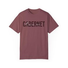 This Team Cabernet Wine T-shirt is a must-have for any wine connoisseur or wine lover. Perfect as a wine gift or for wine-themed events and celebrations, this t-shirt exudes a fun and stylish vibe. The relaxed fit and crew neckline make it versatile for both casual and semi-formal settings, offering a comfortable and classic look that is easy to accessorize. Product features - Available in sizes S to 4XL for the perfect fit - Double-needle stitching for durability - Garment-dyed fabric for a soft color and texture - Made with 100% ring-spun US cotton for long-lasting comfort Care instructions - Machine wash: cold (max 30C or 90F) - Do not bleach - Tumble dry: low heat - Iron, steam or dry: low heat - Do not dryclean Wine Shirt, Wine Connoisseur, Wine Shirts, Wine Theme, Themed Events, Wine Gift, Wine Festival, Wine Lover, Gifts For Wine Lovers