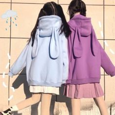 Kawaii Pink Angel Pig Sweatshirt Hoodie · KoKo Fashion · Online Store Powered by Storenvy Shared Closet, Kawaii Bunny, Purple Sweatshirt, Japanese Kawaii, Cheap Hoodies, Bunny Ears, Bunny Ear, Womens Size Chart, Hooded Coat