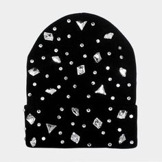 • Size : 7.5" X 8.5"• Material : 100% Acrylic• Bling Beanie Hat Party Cap For One Size Fits All, Winter Party Beanie Hat, Fall Party Hat, One Size, Black Beanie For Party, Fall Party Hats One Size, Trendy Party Beanie Hats, Winter Party Cloche Cap Hat, Winter Party Cloche Hat, Bling Hats