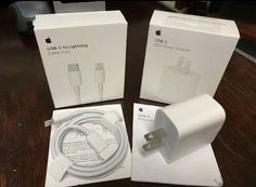 an apple usb to lightning charger and box