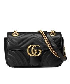 Gucci GG Marmont Mini Leather Quilted shoulder Bag Black Gold  | eBay Gucci Bags Handbags, Purses Gucci, Gucci Gg Marmont Mini, Gg Marmont Mini, Gucci Purse, Quilted Shoulder Bag, Gucci Gg Marmont, Gg Marmont, Black Leather Bags