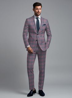 Radiate charm and poise with our Loro Piana Solana Wool Silk Linen Suit. Crafted with precision, this suit blends the finest wool, silk, and linen to caress your skin with opulence. The charming pink hue and classic plaid design exude timeless allure and subtle refinement. Perfect for upscale events or leisurely outings, this suit symbolizes impeccable taste and elegant simplicity, effortlessly complementing any setting.   A marriage of elegance and comfort, Loro Piana fabrics are made using the highest quality raw materials in the world, in their purest form or blended together. A sophisticated response to the dictates of contemporary elegance, these fabrics lend themselves to a wide range of styles to meet the varied needs of today’s wardrobe, from daywear to formal suits, from blazers t Loro Piana Suit Men, Luxury Pink Suits For Work, Elegant Formal Silk Unstitched Suit, Elegant Silk Unstitched Suit For Formal Occasions, Elegant Unstitched Suit, Luxury Pink Suits With Notch Lapel, Tailored Silk Sets With Notch Lapel, Luxury Pink Notch Lapel Suits, Luxury Wool Wedding Suits