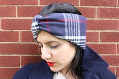 Why trade fashion for function?  Stay trendy and toasty warm this winter with this shearling lined flannel headband and ear warmer.  The front ruche gives the look of a boho turban with the versatility of a headband.  Availble in Navy Plaid, Heather Grey, and Black. Accessory Styling, Ear Warmer, Earmuffs, Ear Warmers, Styling Tips, Heather Grey, Knitted Hats, Caps Hats, Accessories Hats