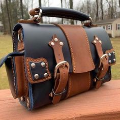 Would you believe this sharp little bag was made completely from scrap leather? @kris.r.robinson took a couple of pounds of random oil tan scrap, adjusted her pattern to fit what was there, and created this highly detailed handbag, that her lucky daughter has already claimed as her own!⠀⠀Thanks so much for sharing this with us, it is always amazing to see what folks can pull together from remnants that may not have been used otherwise.⠀#talentedcustomers #oiltan #scrapleather Tanning Oil, Thanks So Much, Stitching Leather, Camera Bag, A Couple, Stitching, Take That, Handbags, Leather