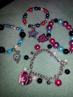 Monster High Bracelet, Monster High Jewelry, Scene Jewelry, Glow Jewelry, Kei Visual, Moster High, Target Gift Cards, Monster High Art, Kandi Bracelets