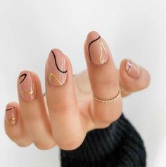 Abstract French Manicure, Gelish Inspo, Unghie Sfumate, Nagellack Trends, Minimal Nails, Dream Nails