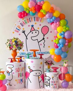 Fiesta temática de Deformito (Flork) Flork Meme, 4th Birthday Cakes, Birthday Party Theme Decorations, Hand Crafts For Kids, Birthday Balloon Decorations, Diy Birthday Decorations, Fiesta Party, Diy Birthday, Birthday Balloons