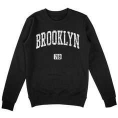 Hey Brooklyn! Ready to rock your borough pride? Our Brooklyn 718 Sweatshirt is here to help you flaunt that Brooklyn swag with vintage style. Whether you're hitting up a cool café, catching a Nets game, or just hanging out in your favorite neighborhood, this crewneck will keep you looking effortlessly awesome. Crafted from 80% cotton and 20% polyester, this 8.3 oz crewneck blends comfort with classic Brooklyn vibes. As a small business and independent creators, we're stoked to offer you a piece that celebrates Brooklyn's unique flair. Prepare for a wave of "Where'd you get that?" questions. Pro tip: check the size chart before you hit "buy"--because no one wants the hassle of returns. Snag yours now and show off your Brooklyn pride with style! ♥ FREE U.S. SHIPPING ♥ Sizes S to 2XL ♥ See im Streetwear Crew Top With Lettering, Streetwear Crew Neck Top With Lettering, Fan Apparel Sweatshirt With Text Print For Streetwear, Urban Sweatshirt With Lettering For Streetwear, Urban Streetwear Sweatshirt With Lettering, Crew Neck Tops With Lettering For Streetwear, Graphic Print Crew Neck Sweatshirt, Brooklyn Vibes, Sweatshirt Vintage