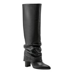 PRICES MAY VARY. The Marc Fisher LTD Lalita dress boots are a fashion forward must-have for the season. It features a high shaft, slouchy design and a pointy toe. This boot is sure to turn heads! Marc Fisher LTD is casual luxe footwear in coveted silhouettes and rich materials to wear on repeat. Pointy Toe ; Pull-on Closure Leather Upper 3.03" heel height Dress Boot, Casual Luxe, Dress Boots, Denim Shoes, Heels & Wedges, Pointed Toe Flats, Marc Fisher, On Repeat, Shop Sandals